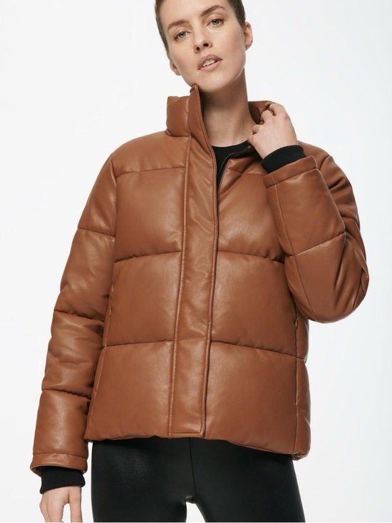 Marc New York Jackets & Blazers - Marc New York Performance Alex Faux Leather Puff Jacket in Brown